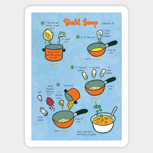 Dahl Soup recipe Sticker by Cedarseed